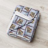 Boxer Dog Stamp Blanket